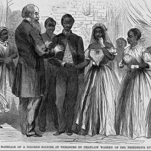 Illustration of African-American Wedding