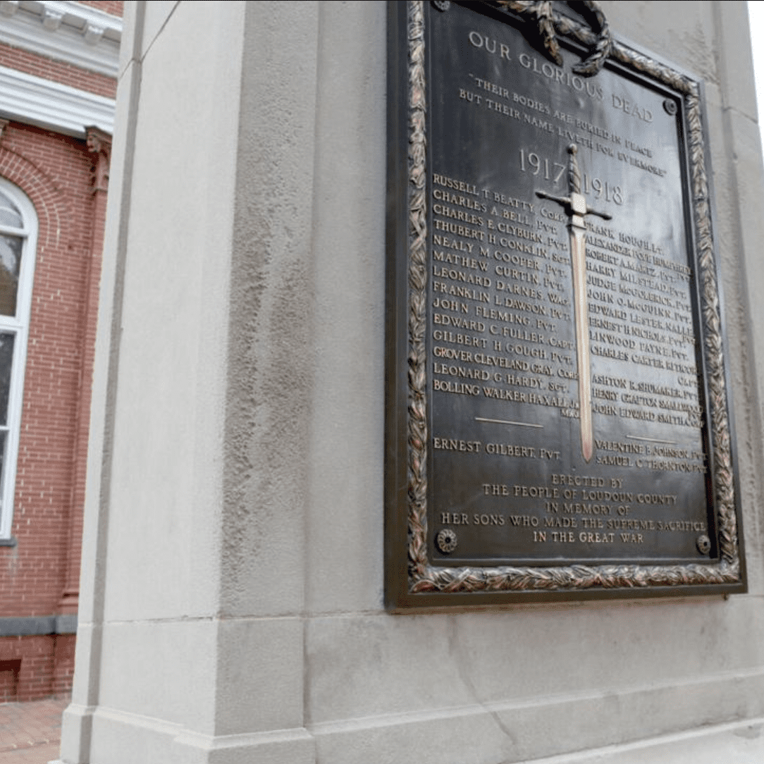 Loudoun Times County Courthouse WWI plaque